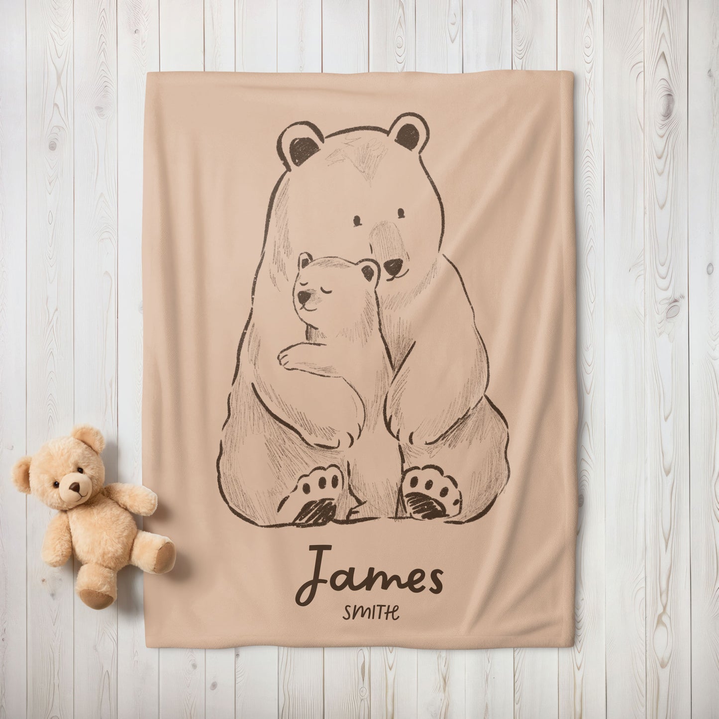 Mama Bear Personalized Blanket