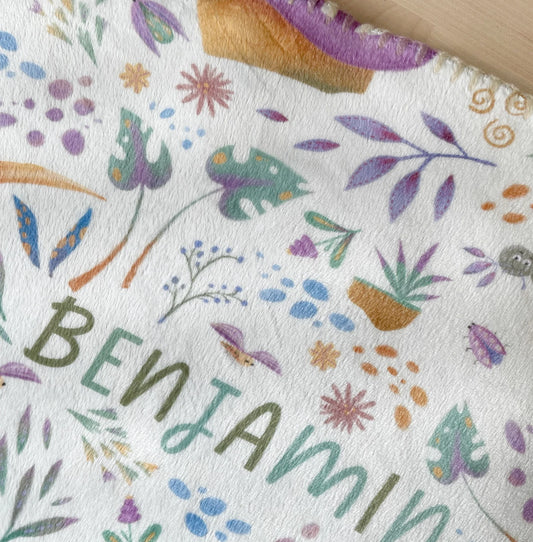 Dinosaurs Personalized Blanket