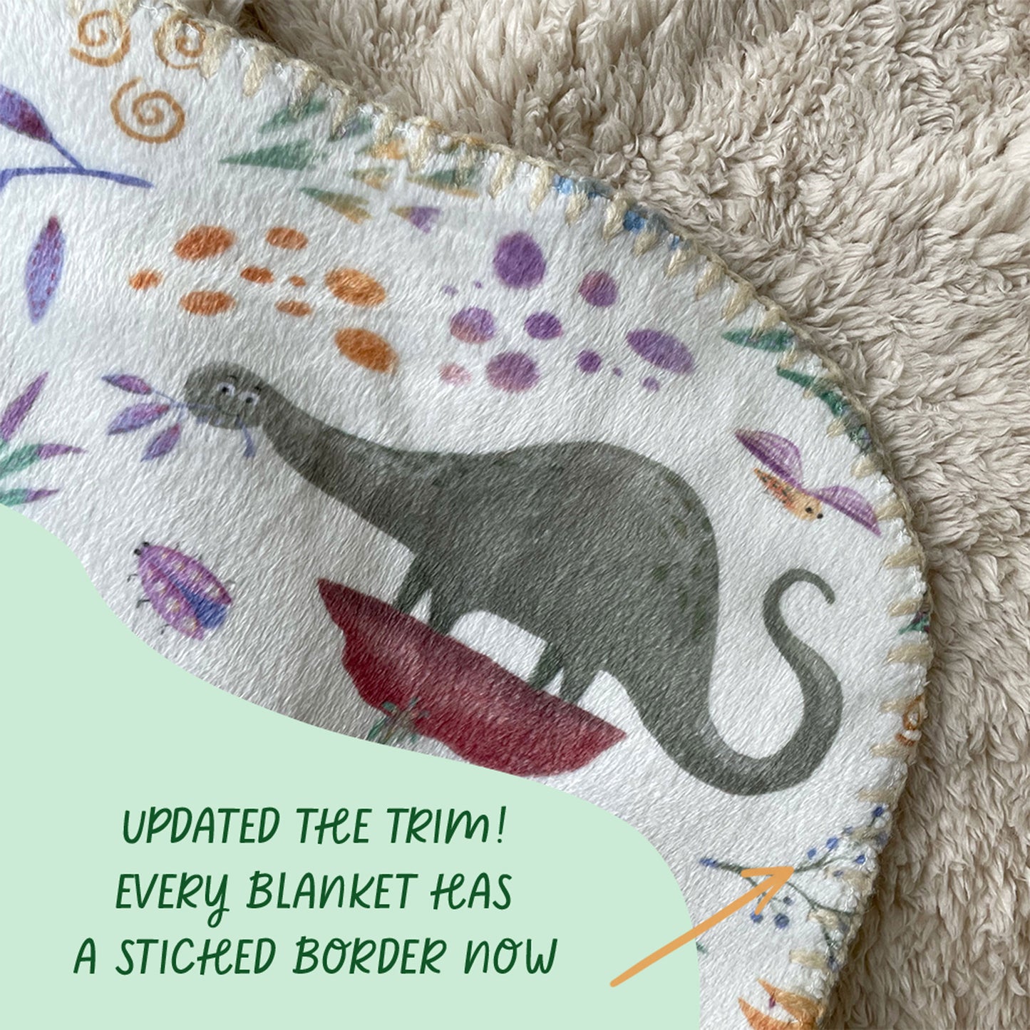 Gold Sleepy Animals Personalized Blanket