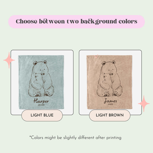 Mama Bear Personalized Blanket