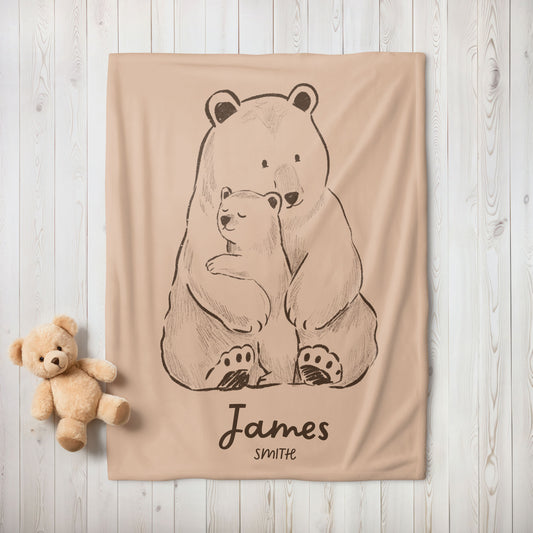 Mama Bear Personalized Blanket
