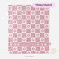 Checkered Flower Personalized Blanket