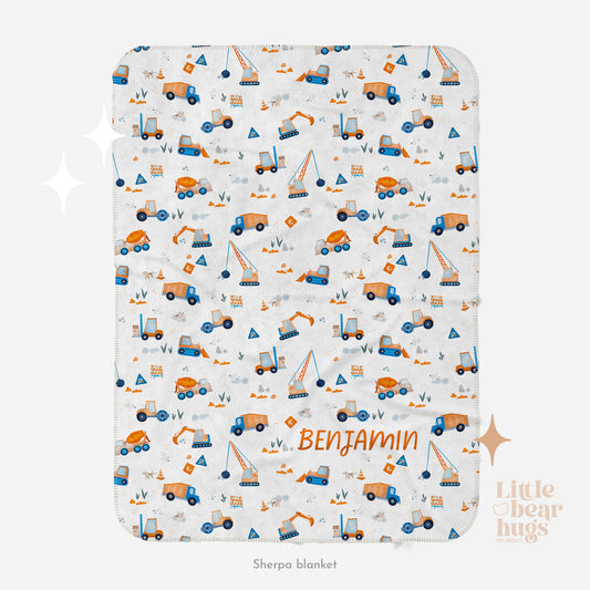 All About Trucks Personalized Blanket