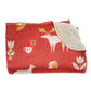 Scandinavian Personalized Blanket in Red